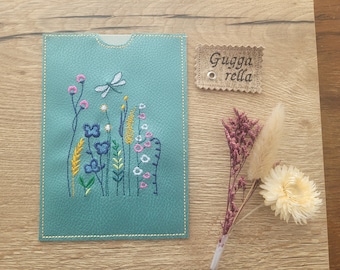 Cover for aftercare passport, chemo passport cover, flower meadow