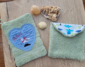 Soap Bag and Washcloth Set Gift for Her Mother's Day