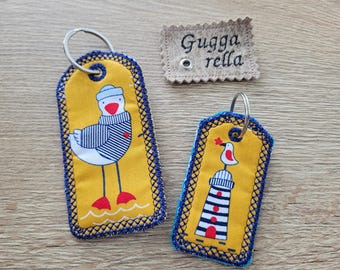 Sea pendant, seagull, lighthouse, key ring, bag charm