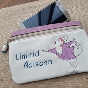 Witziges Kosmetiktäschchen "Limitid Ädischn", Reißverschlusstasche, Geschenk für Sie, Muttertag