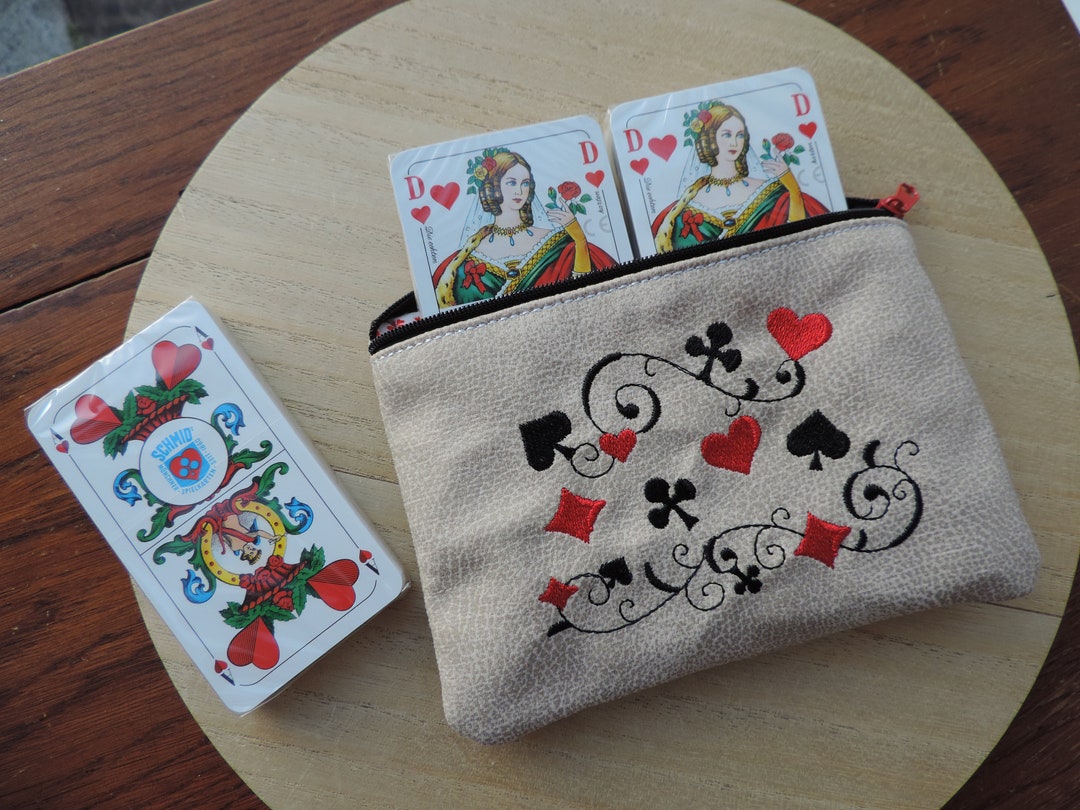 Large Playing Card Pouch Card Case Gift Idea for Men Player Etsy
