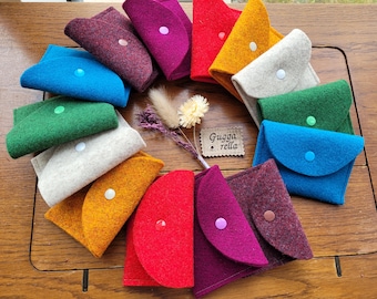 Wool felt wallet, beautiful colors