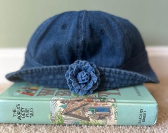 帽子 Human-i-Tees Sun Flower 90s cap y2k Women's 90s Nostalgia Denim Sunflower Hat - Etsy