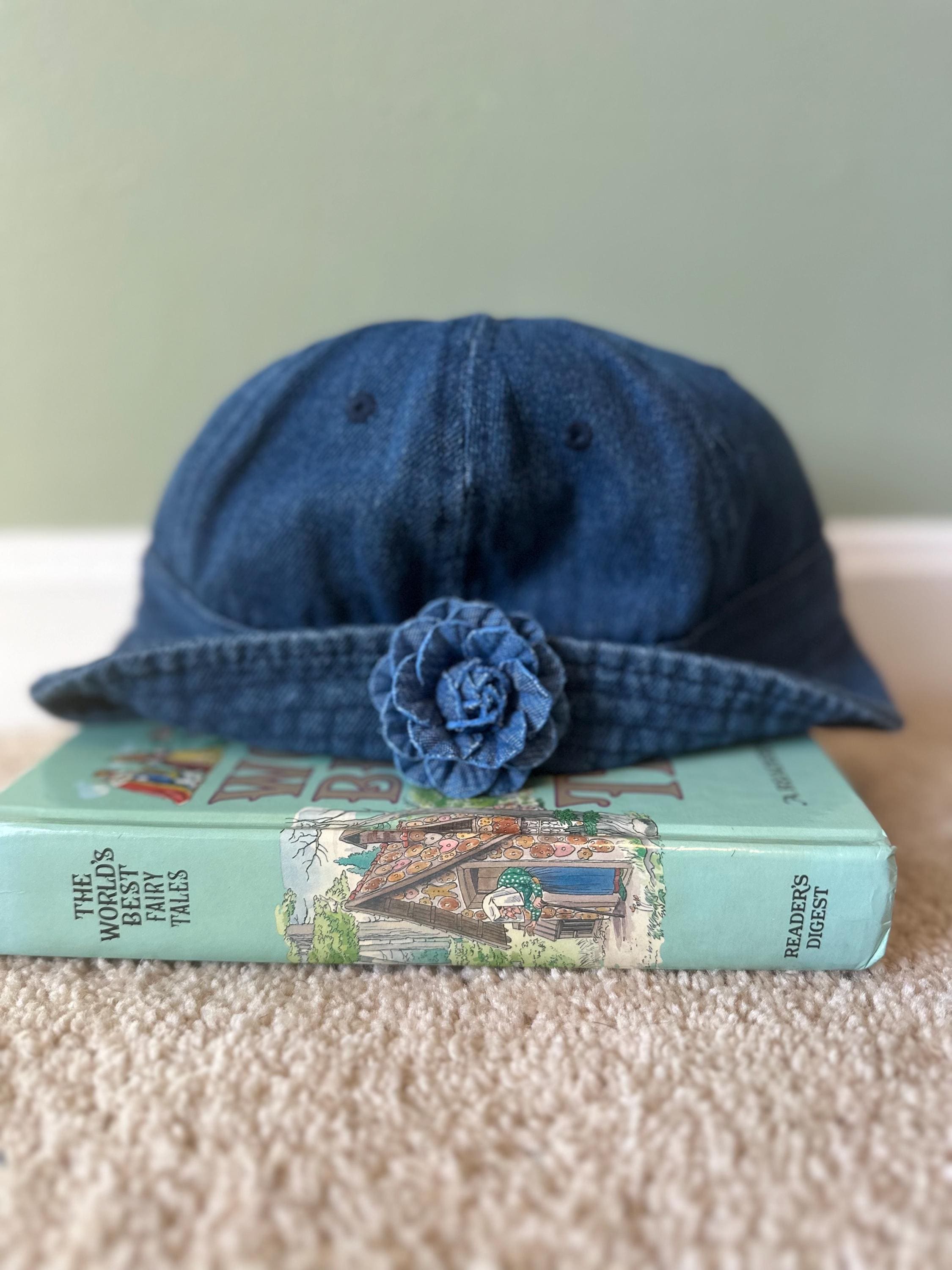 90s Toddler Nostalgia Denim Flower Hat - Main Image