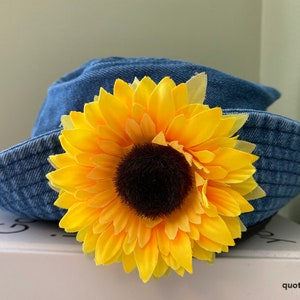 Damen 90er Jahre Nostalgie Sonnenblumen Fischerhut