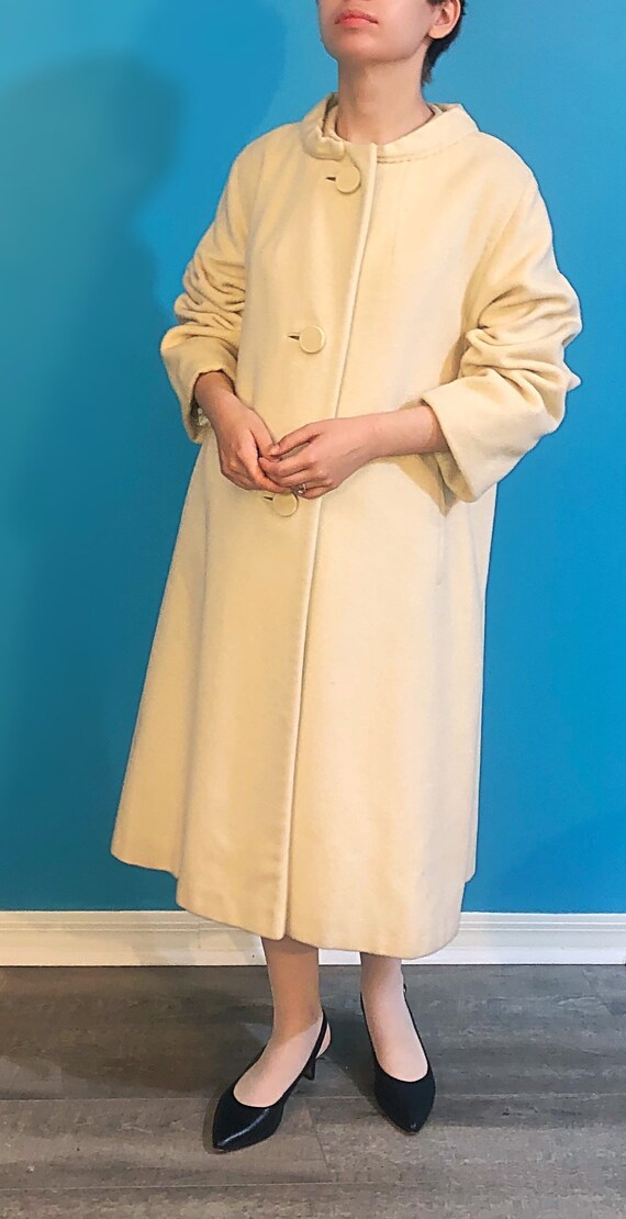 White 50s swing coat