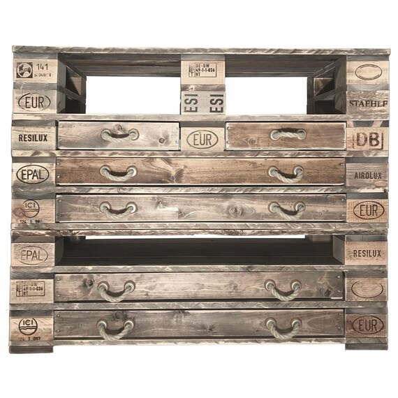 Palettenmobel Massive Chest Of Drawers Molokai Etsy