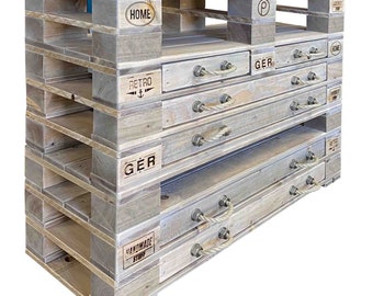 Pallet furniture: massive chest of drawers "MOLOKAI"