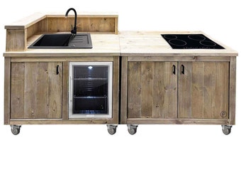 Bauholz Style: Grilltisch - Outdoorküche "PERTHONE KITCHEN - WOOD-L"