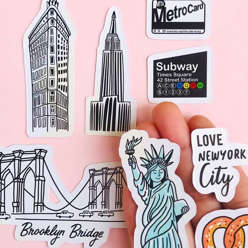 New York City Sticker NYC Sticker Pack of 8 New York Etsy