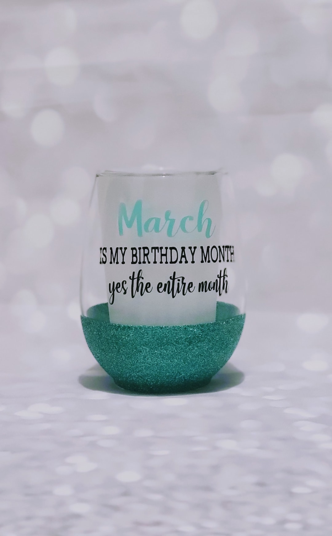 Birth-month-themed wine glasses