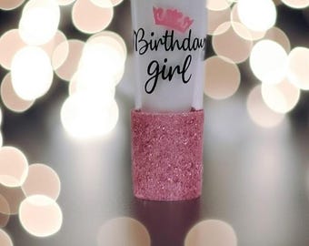 Personalized Birthday Glitter Shot Glass