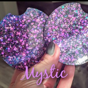 Glitter Car Coasters Set of 2 Mystic
