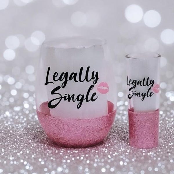 Vaso de chupito con purpurina para solteros: un divertido regalo para divorciados