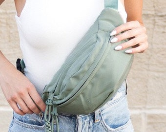 Nylon Crescent Sling Belt Bum Fanny Bag - Everyday Sling Bag - Backpack Belt Bag / Fanny Pack - 6 Colors