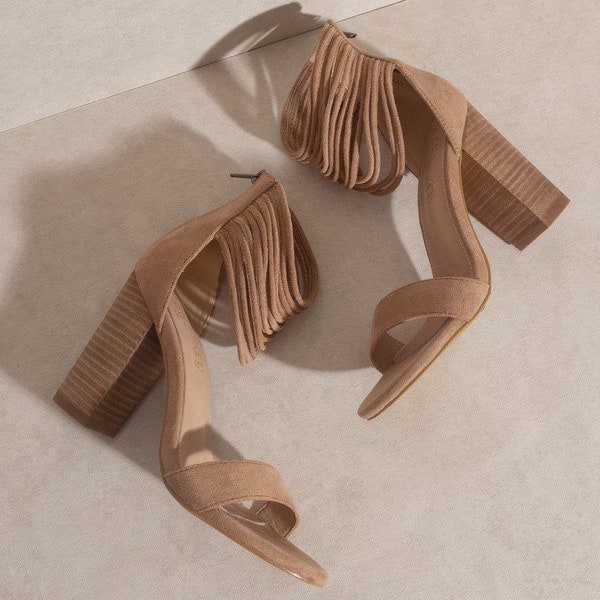 Blair Faux Suede Strappy Heeled Sandal - FINAL SALE