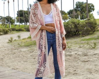 rose gold duster coat
