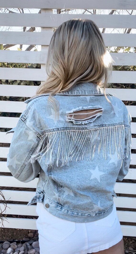 Dallas Rhinestone Embellished Fringe 