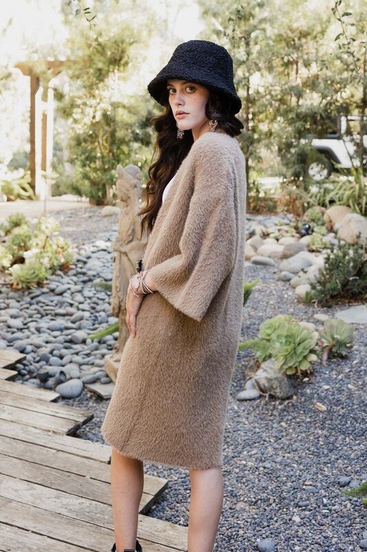Faux Mohair Cardigan - Etsy