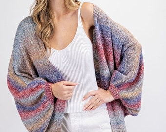 Oversized sweater for women ombre