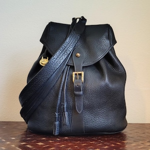 dooney and bourke black leather backpack Nylon Flap From Dooney Dooney and Bourke Backpack -