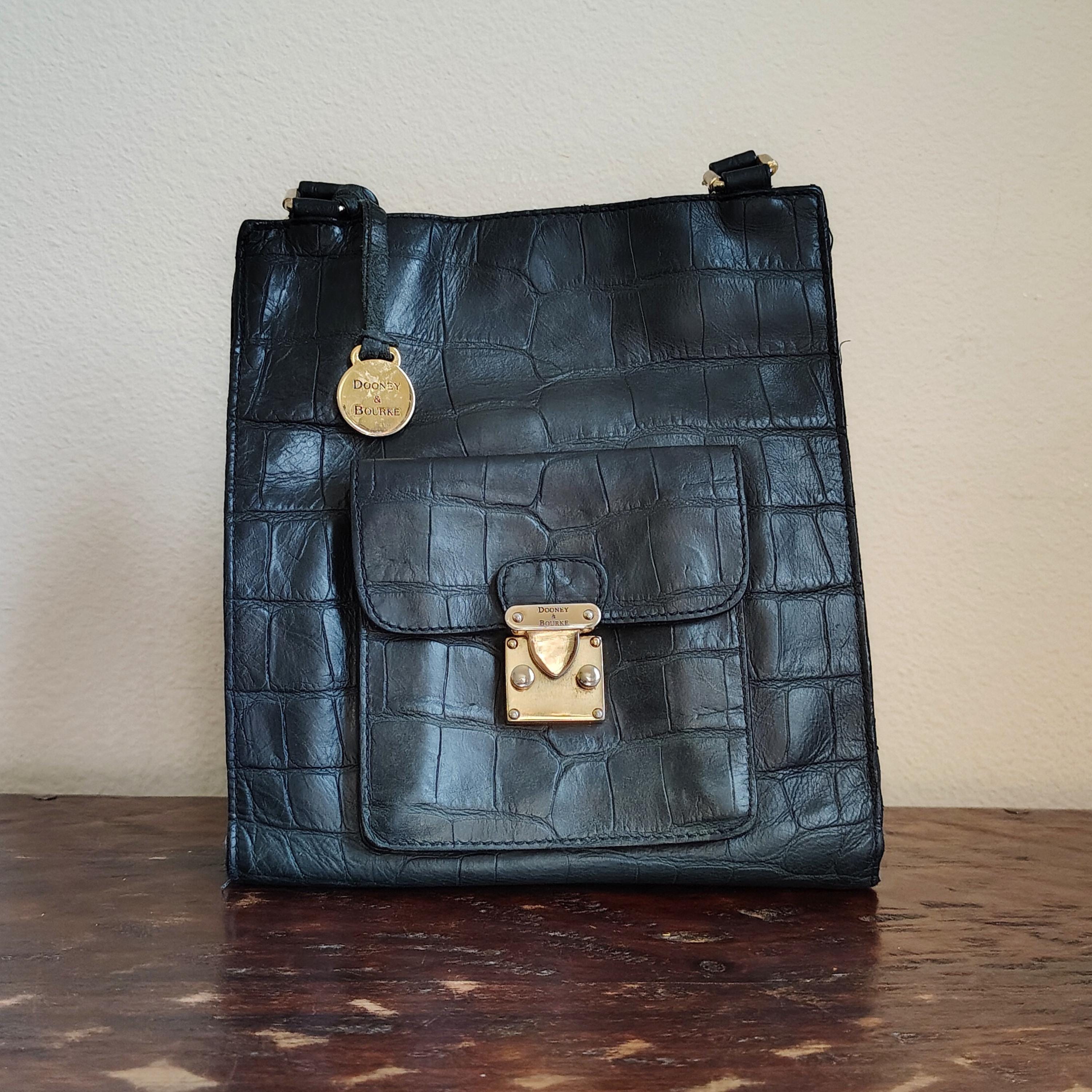 Vintage Alto Dooney & Bourke backpack sling purse, gray/black, red interior Dooney Bourke Alto - Etsy main image 2