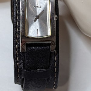 Guess leather cuff watch hot sale