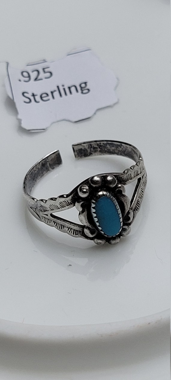 Southwest Ring Open size 7 to 8 max Navajo Antiqu… - image 1