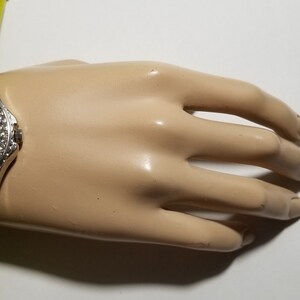 Dazzle and Sparkle Wrist Watch Lemon Green Silicon Band  Face 1 1/2" Diam  Working  Open Size  from size 6" to 8 1/2" max