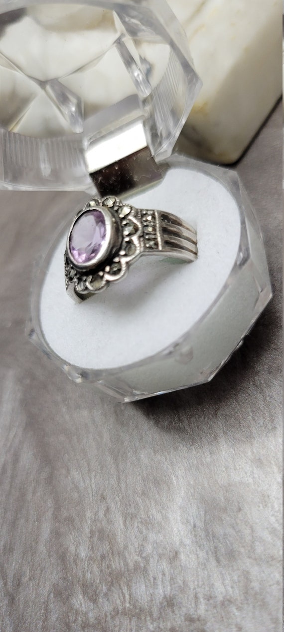 Victorian Marcasites and Amethyst February Births… - image 2