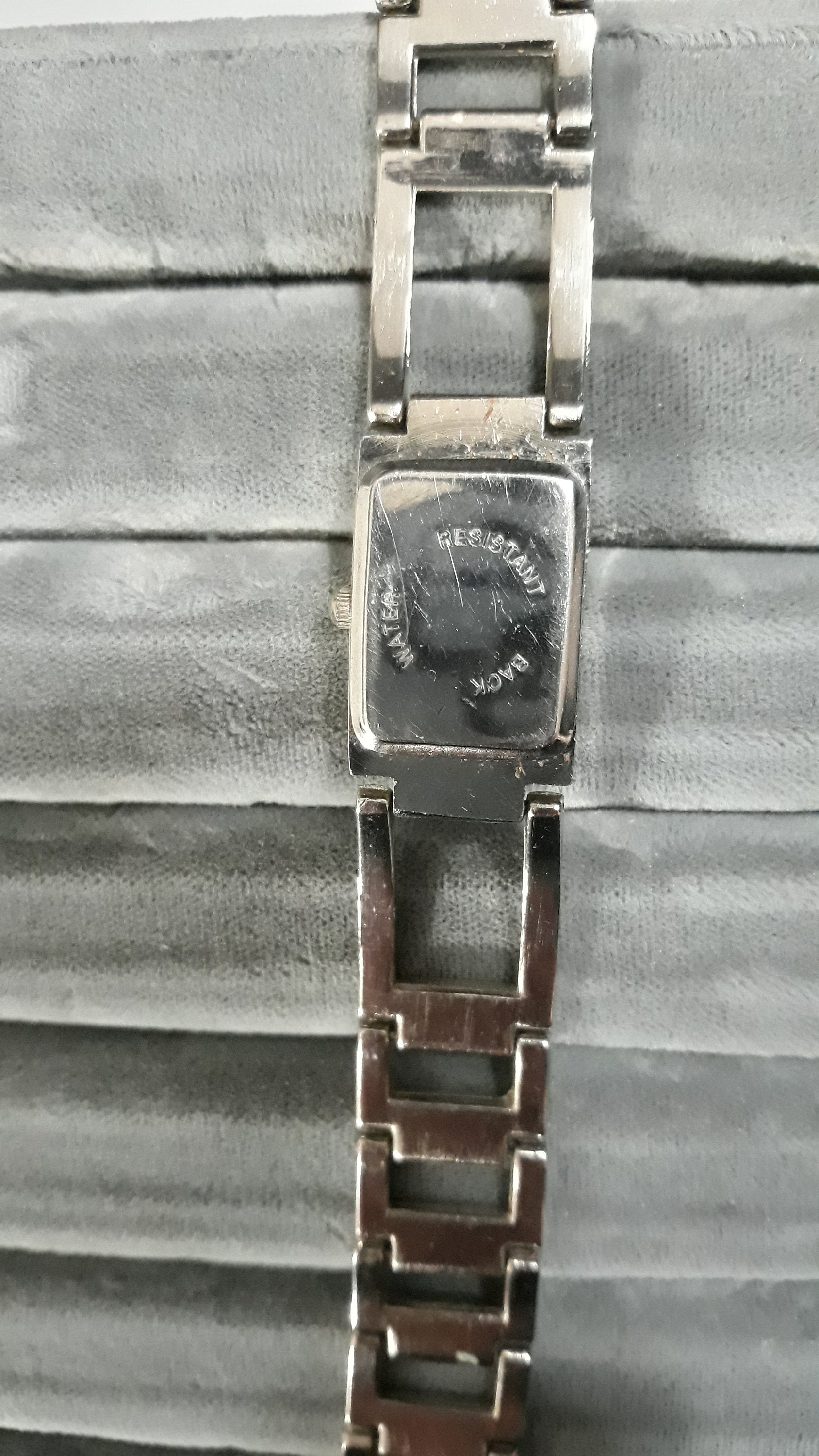 Wrist Watch Vintage Articulated Squares Bracelet on Steel | Etsy