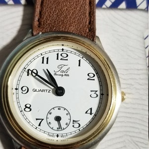 Beverly Hills Tali Ladies or Unisex Watch Chrono and Quartz with  Leather Band  Authentic  Watch Vintage Working