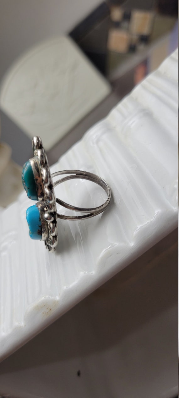 Antique SouthWest Sleeping Beauty Turquoise  Ring… - image 5