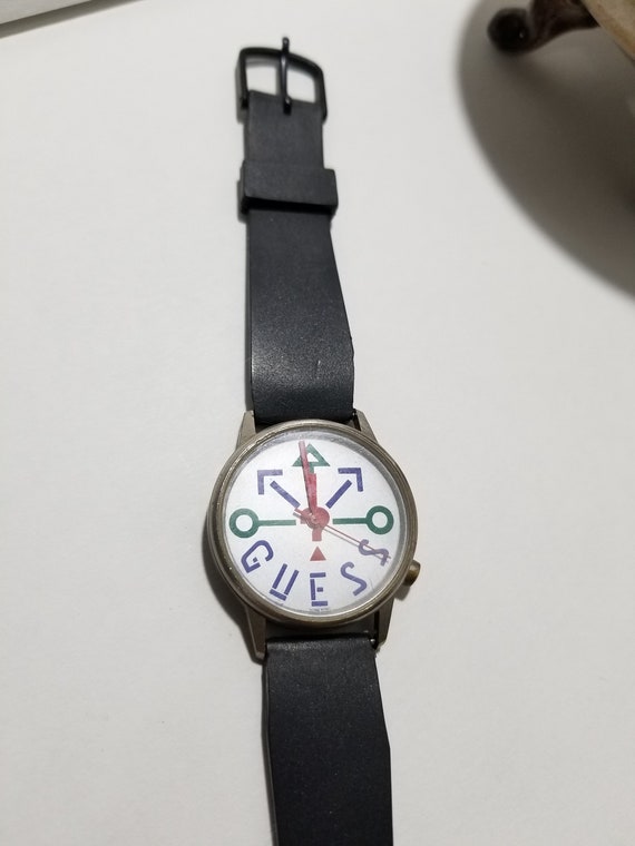 Genuine Guess Watch Retro Unisex Plastic Band Watc