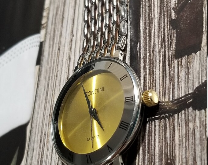 Fondini Elegant Watch Sleek and Fancy Face 1 2/8 Diam Etsy