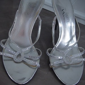 Nina Vintage Shoes With Swarovski Crystals Slips on Low Heel - Etsy