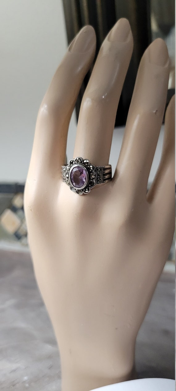 Victorian Marcasites and Amethyst February Births… - image 3