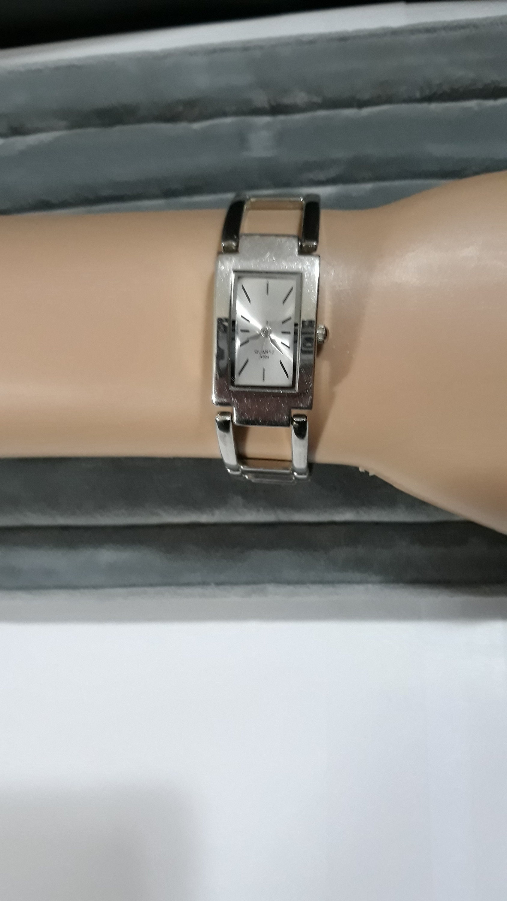 Wrist Watch Vintage Articulated Squares Bracelet on Steel | Etsy
