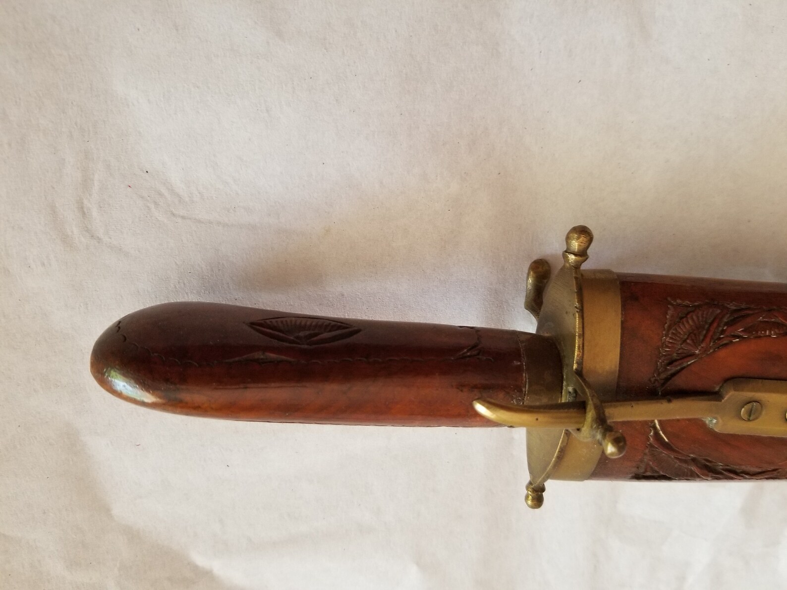 Vintage Carving Wooden Indian Knife and Fork in Wood Case Etsy