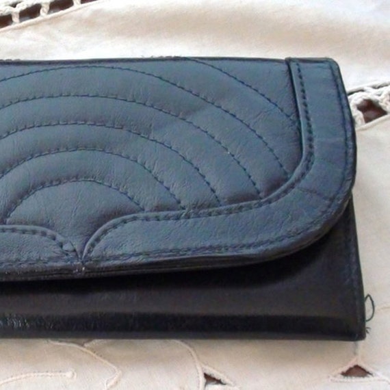 1970s Aristocrat 1970s Bill Wallet Black Textured… - image 4