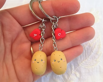 Potato Keychain - Cute Potato Gift -Mothers Day Gift Idea-Boyfriend Girlfriend Gift - Couple Keychains -Valentines Day Gift - Christmas gift