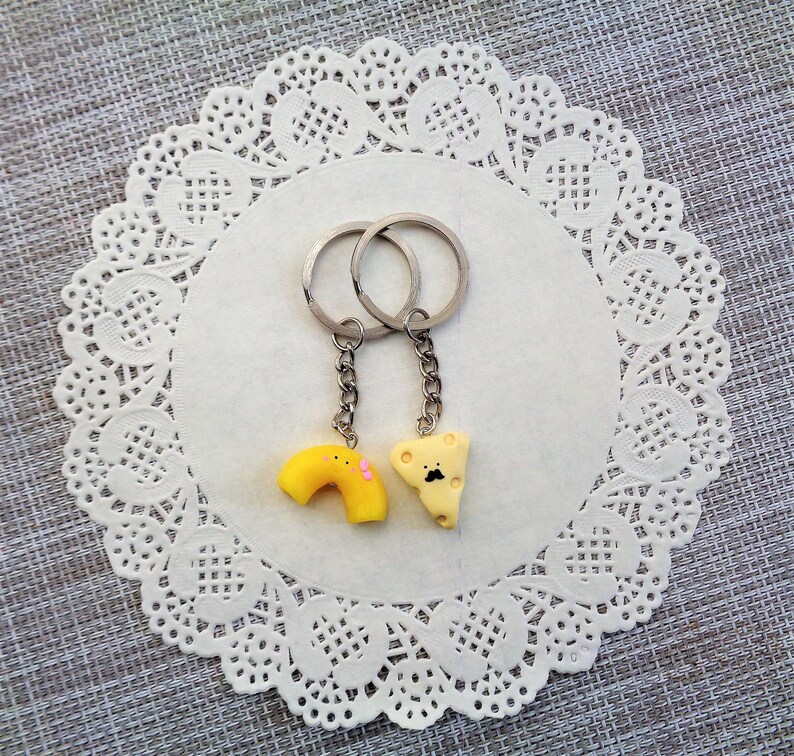 Mac and Cheese Keychain easter Gift Friendship Keychains Etsy