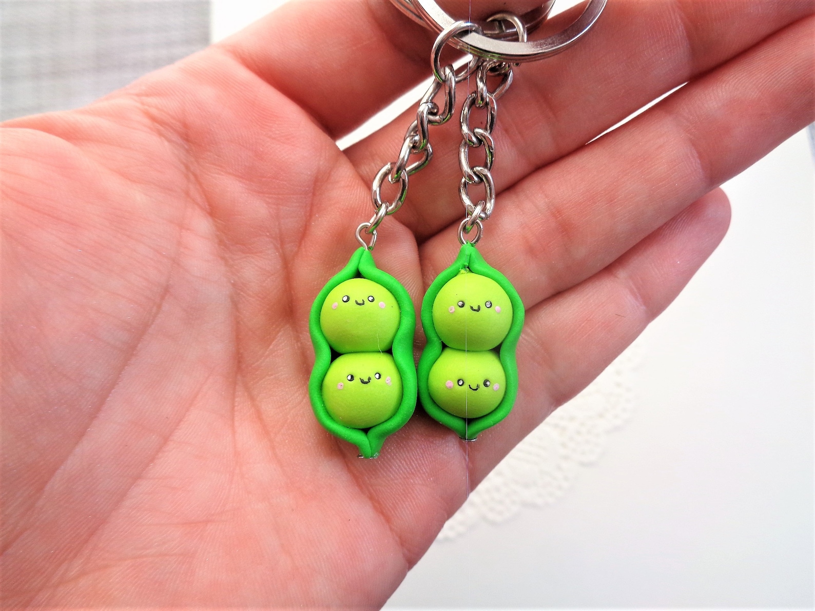 Two Peas in a Pod Keychain Easter Gift Mother Day Giftbest Etsy