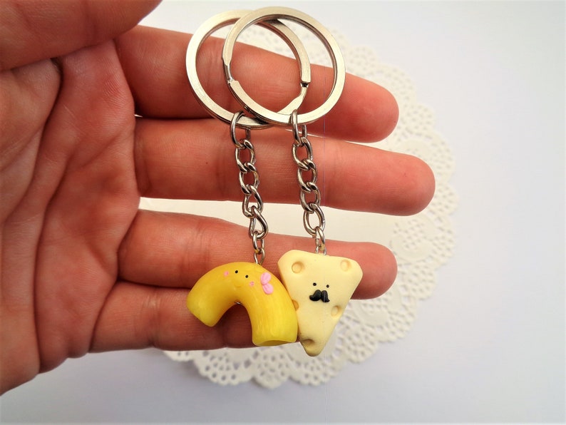 Mac and Cheese Keychain easter Gift Friendship Keychains Etsy