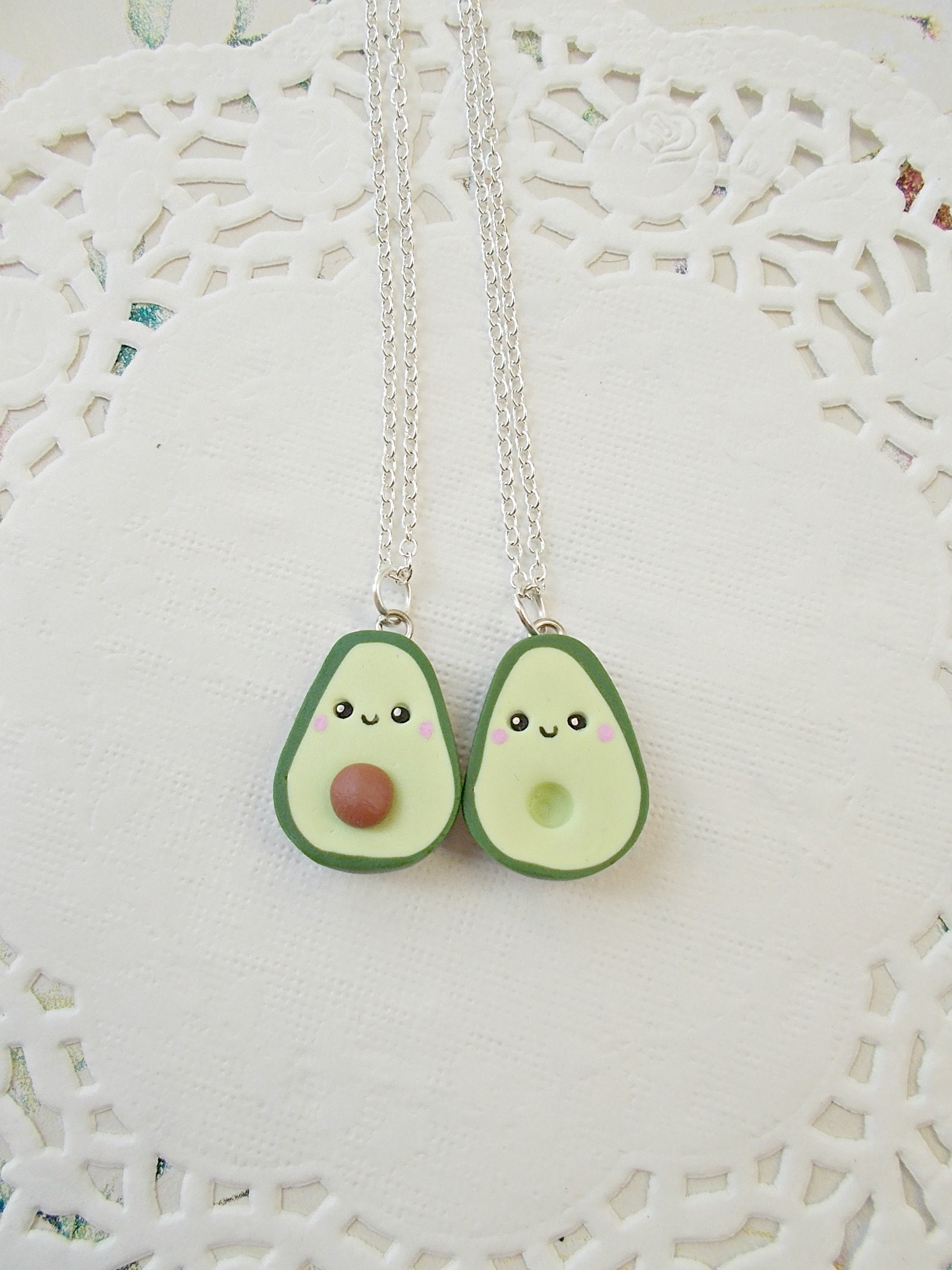 Avocado Necklace Best Friend Necklace Thanksgiving Best Friend Gift Friendship Necklace guacamole Valentines Day Gift Christmas gift