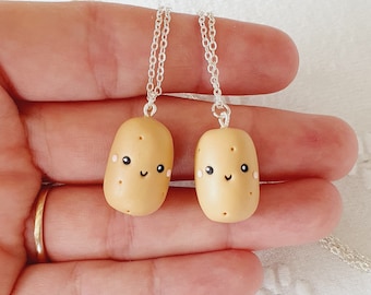 Potato Necklaces - Best Friend Potato Necklaces - Funny Potato Gift - BFF Gift - Christmas Gift