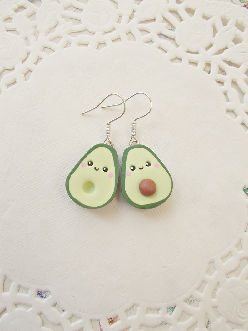 Avocado Earrings Green Avocado Gift for her Guacamole Funny Earrings Avocado Jewelry Valentines Day Gift Avocado Jewelry