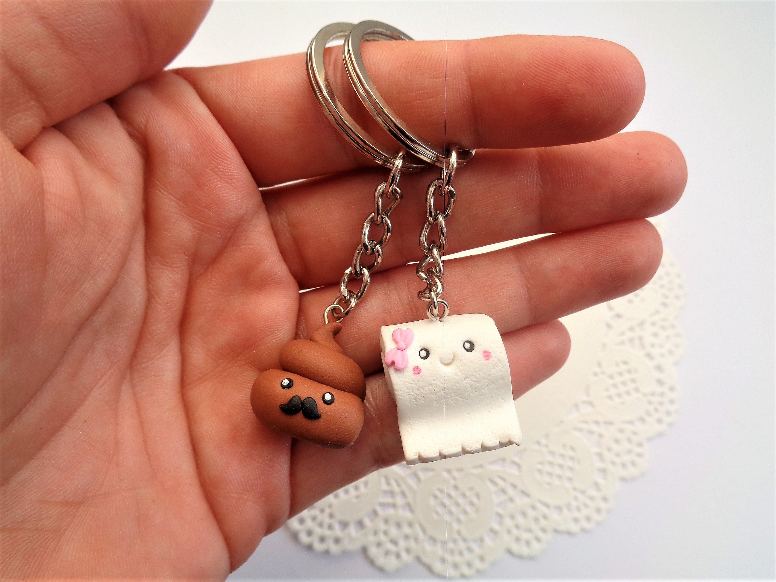 BFF Keychain, Pee and Poo Keychain, Best Friend Keychain, Best Friends, Poop,  Pee, Poop Keychain, Pee Keychain, Toilet Humor 