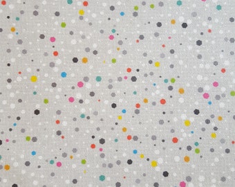 Coated cotton colorful dots (sold by the metre)