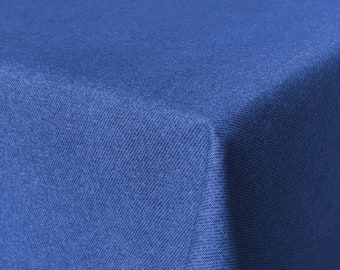 Coated cotton mottled blue (sold by the metre)